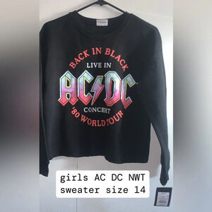 AC DC NWT girls sweater size 14